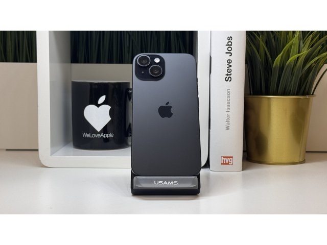 iPhone 15, 128GB, Fekete, Számla, 2 Év Garancia