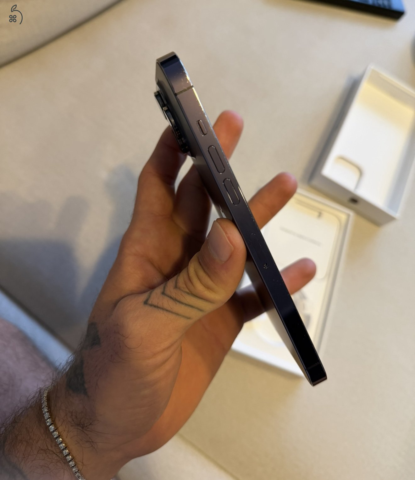 iPhone 14 Pro Max 512GB – Deep Purple (Sötétlila) | Hibátlan működés, hátlapi töréssel, dobozával