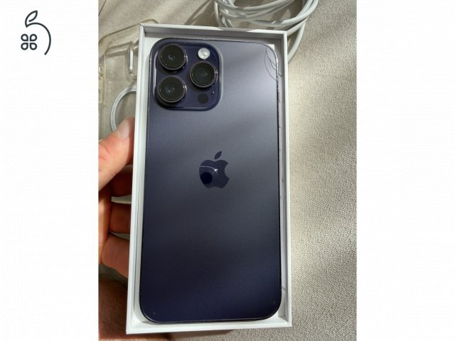 iPhone 14 Pro Max 512GB – Deep Purple (Sötétlila) | Hibátlan működés, hátlapi töréssel, dobozával