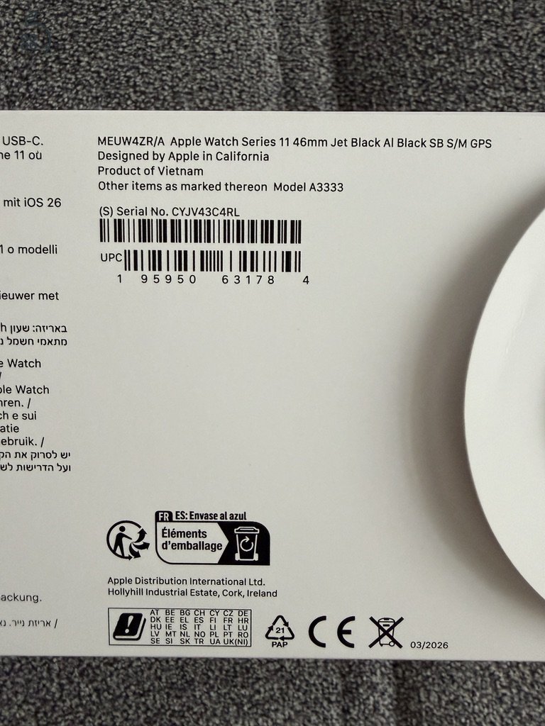 Apple Watch Series 11 46 mm 2027.08-ig Apple garancia