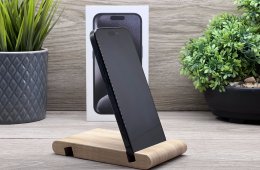iPhone 15 Pro Black Titanium 256GB 2 ÉV Garanciával Számlával Aksi 100%