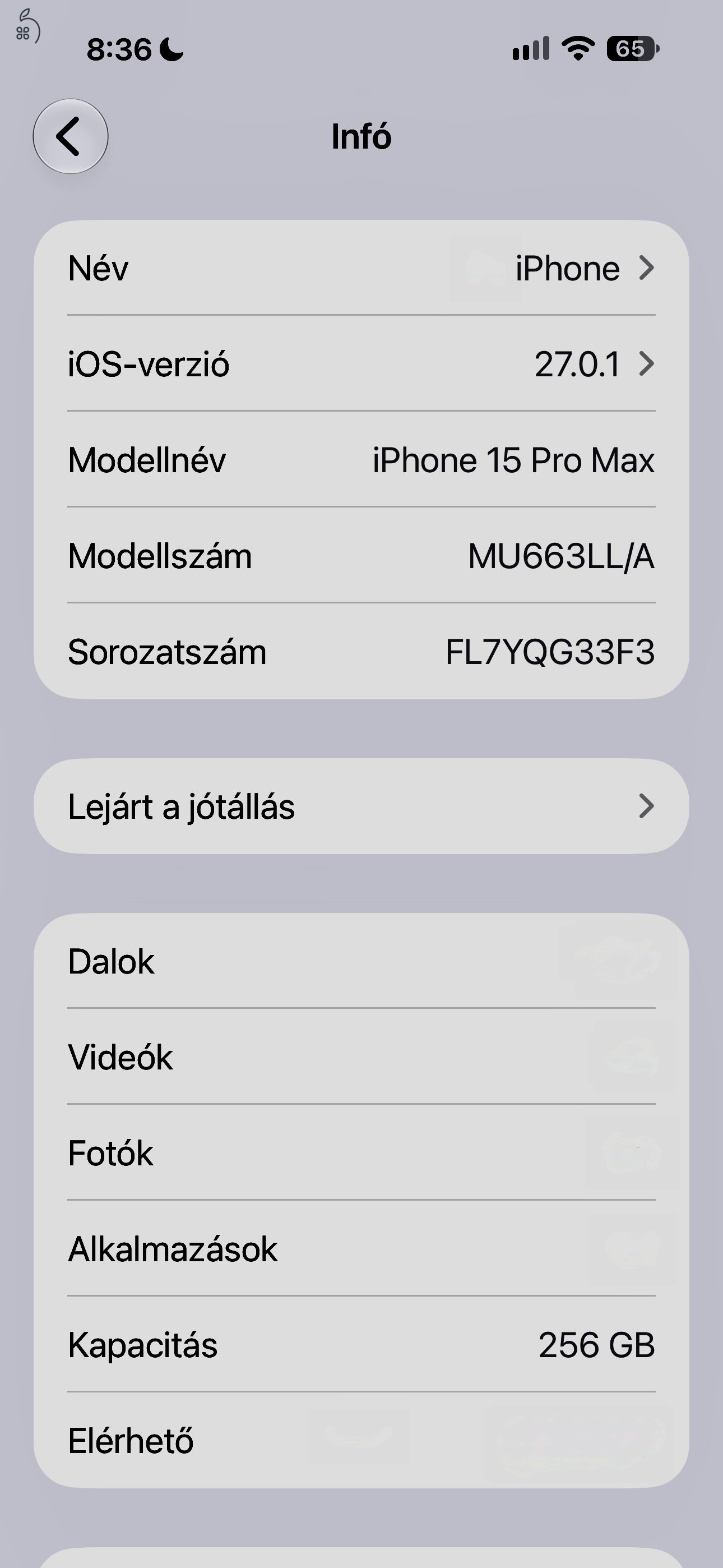 Eladó iPhone 15 Pro Max