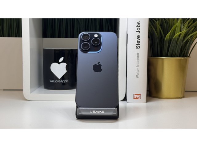 iPhone 15 Pro, 128GB, Kék Titán, Számla, 2 Év Garancia