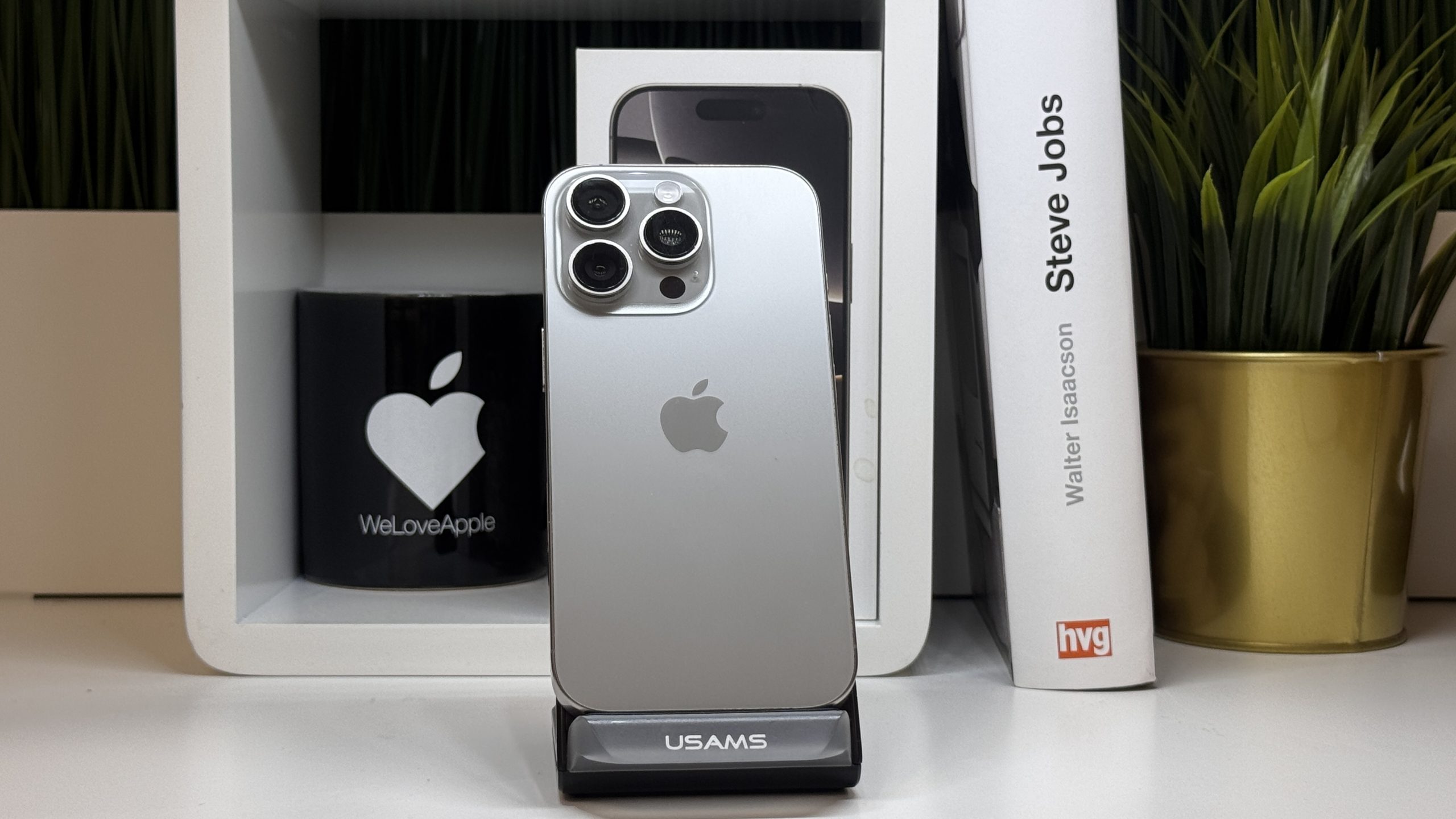 iPhone 16 Pro, 128GB, Natúr Titán, Számla, 2 Év Garancia