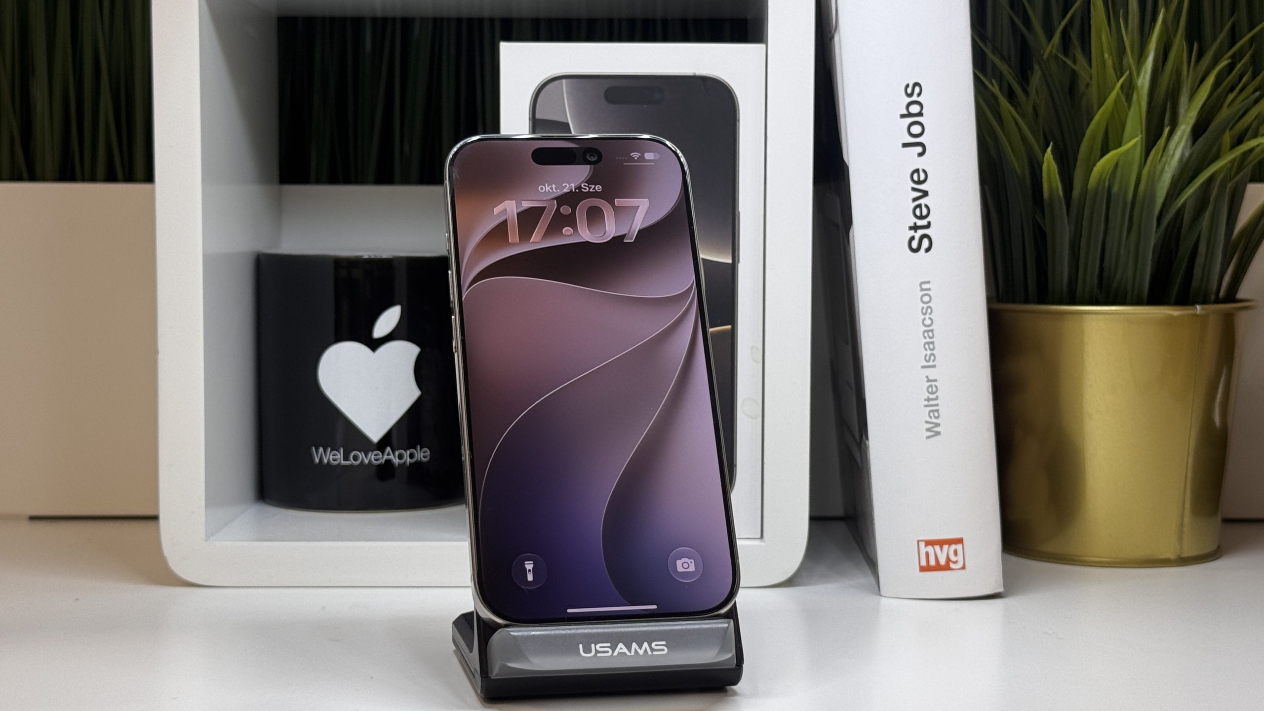 iPhone 16 Pro, 128GB, Natúr Titán, Számla, 2 Év Garancia