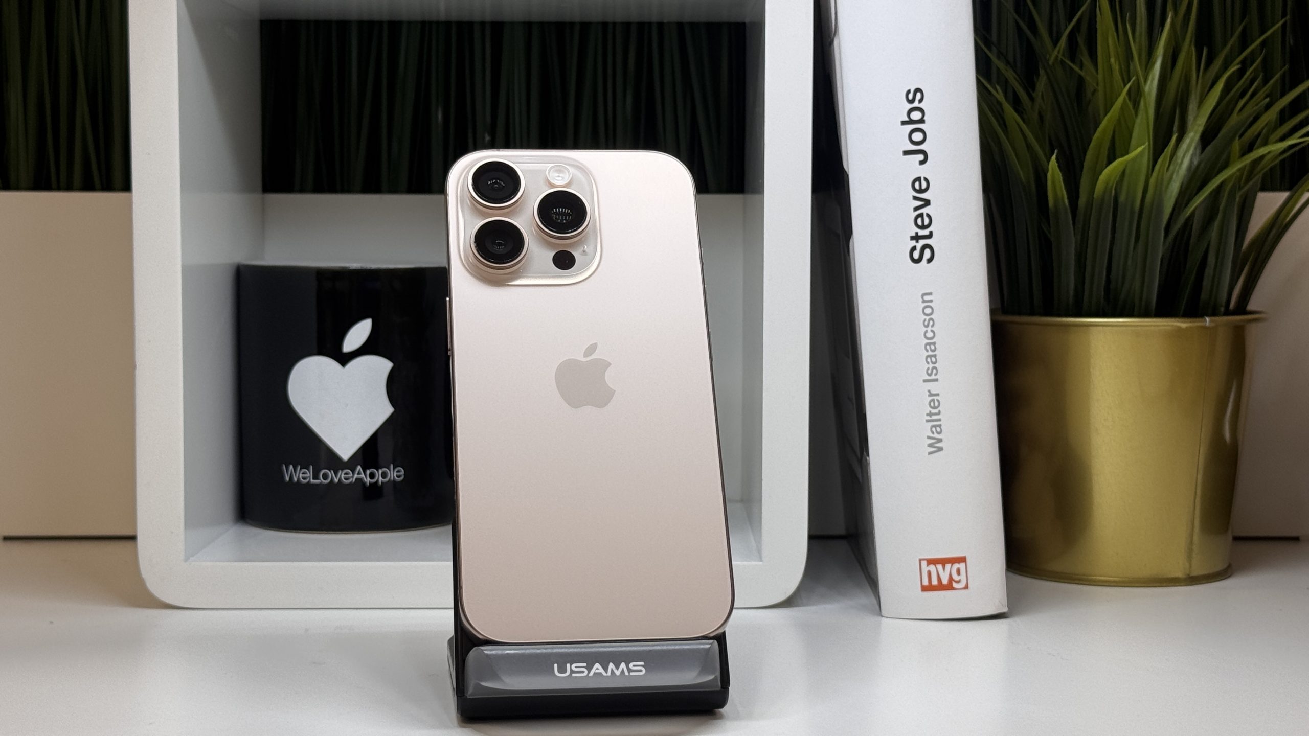 iPhone 16 Pro, 128GB, Sivatagi Titán, Számla, 2 Év Garancia