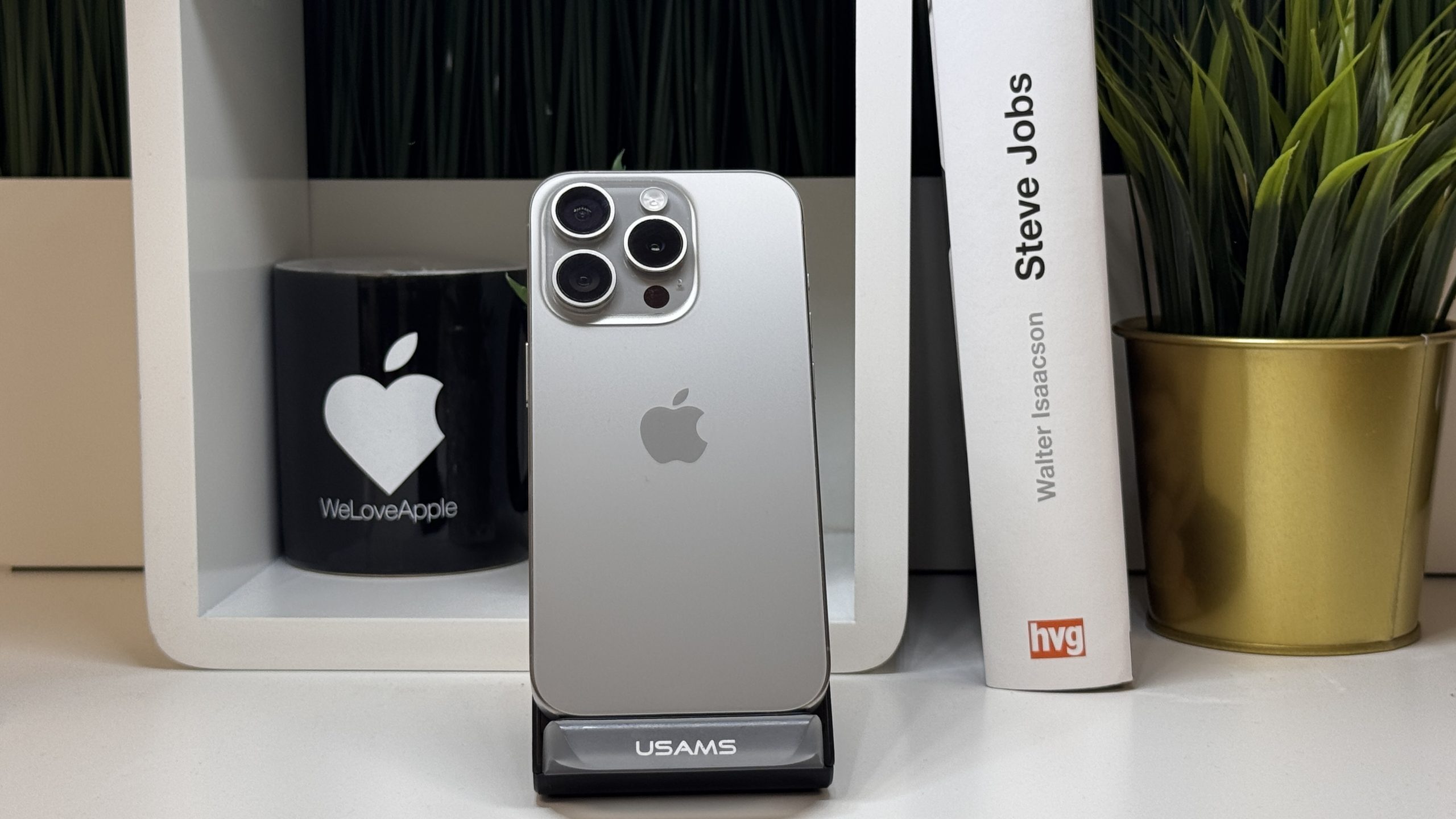 iPhone 15 Pro, 256GB, Natúr Titán, Számla, 2 Év Garancia