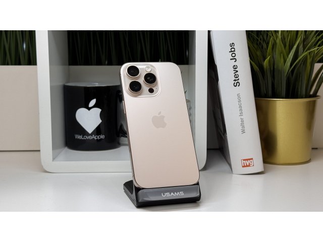iPhone 16 Pro, 128GB, Sivatagi, Számla, 2 Év Garancia