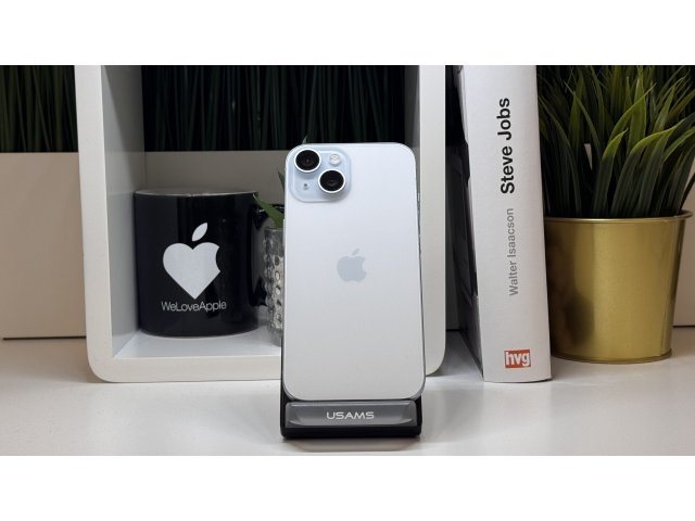 iPhone 15, 256GB, Kék, Számla, 2 Év Garancia