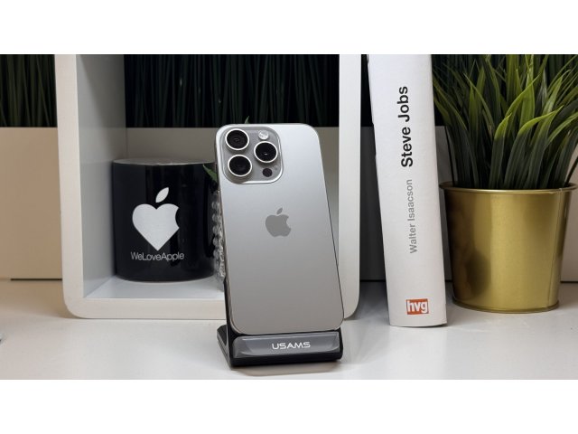 iPhone 15 Pro, 256GB, Szürke, Számla, 2 Év Garancia