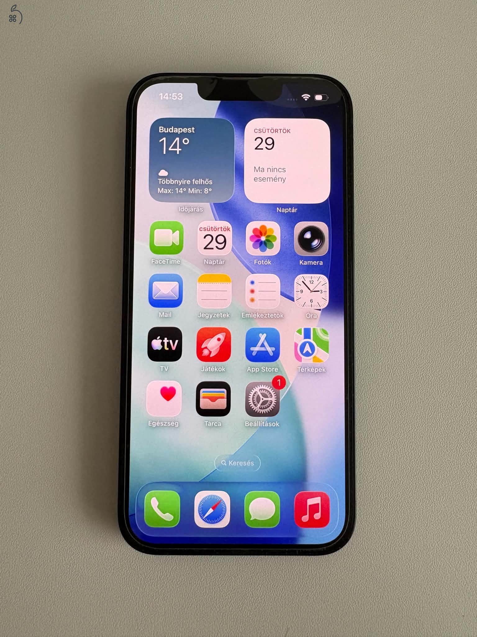iPhone 13 128GB zöld - gyönyörű, jó állapotú, független