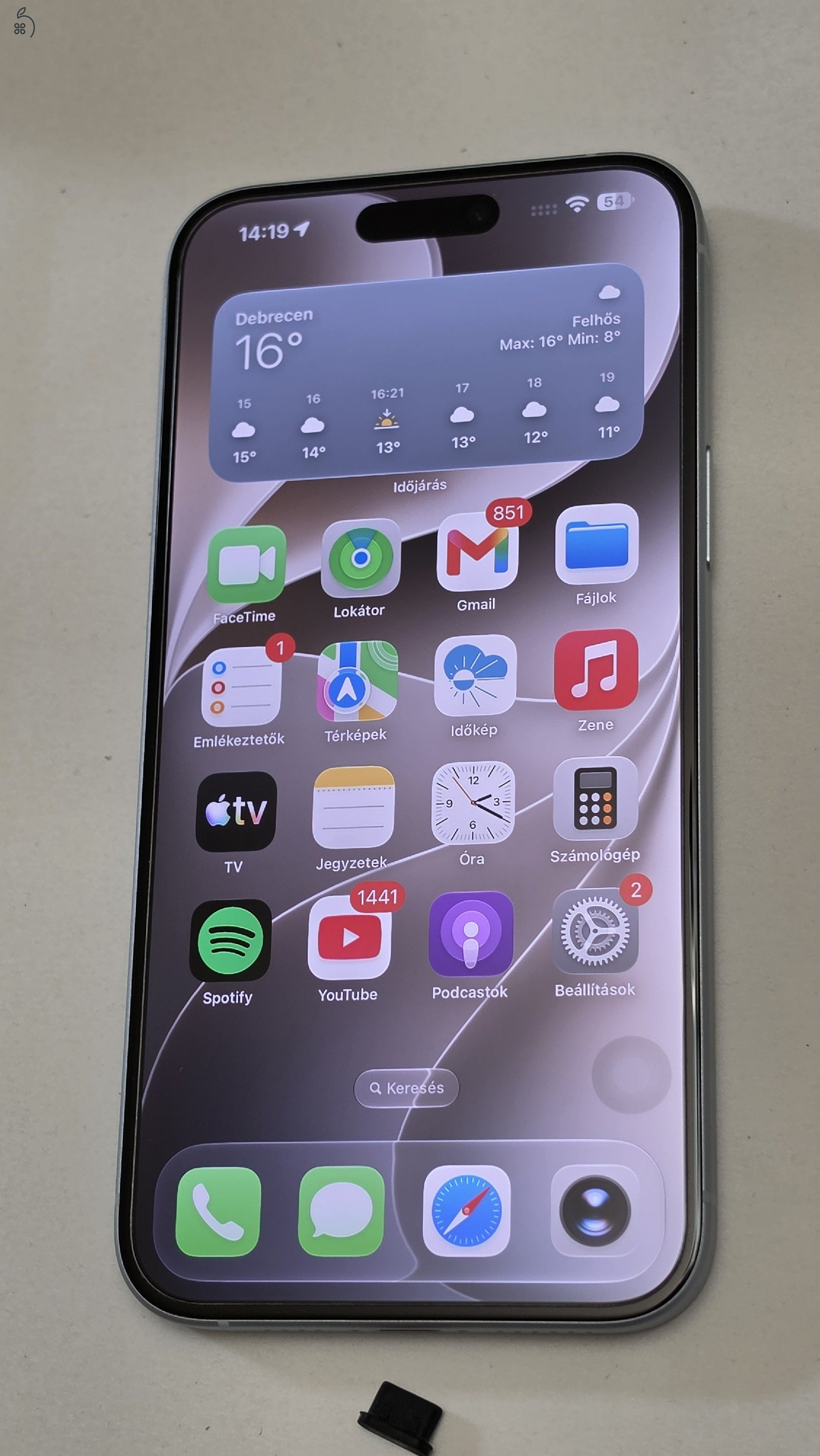 Iphone 15 Plus 128GB Blue újszerű állapotban eladó Debrecenben