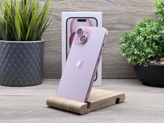 Hibátlan iPhone 15 Pink 128GB 2 ÉV Garanciával Számlával Aksi 100%