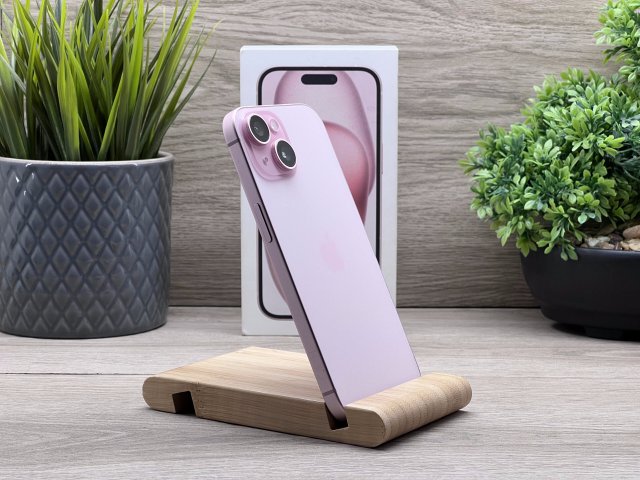 Hibátlan iPhone 15 Pink 128GB 2 ÉV Garanciával Számlával Aksi 100%