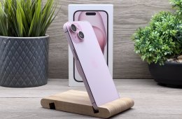 Hibátlan iPhone 15 Pink 128GB 2 ÉV Garanciával Számlával Aksi 100%
