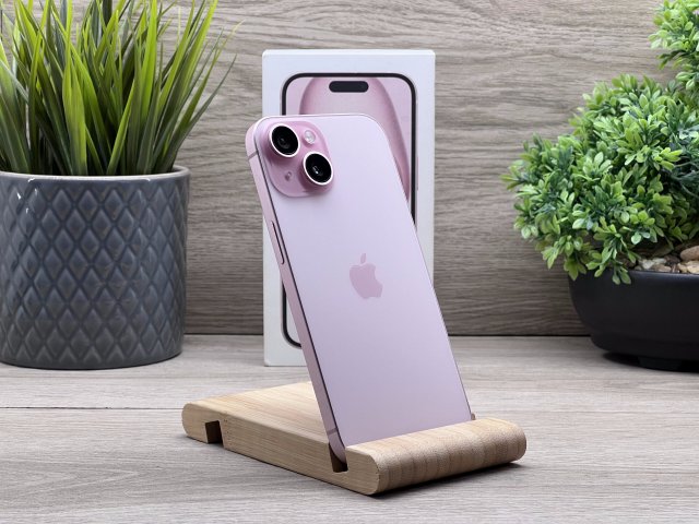 Hibátlan iPhone 15 Pink 128GB 2 ÉV Garanciával Számlával Aksi 100%