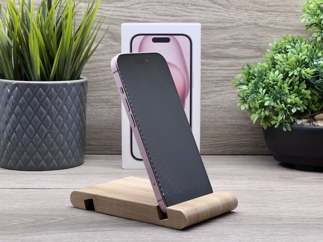 Hibátlan iPhone 15 Pink 128GB 2 ÉV Garanciával Számlával Aksi 100%