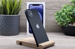 iPhone 12 Black 128GB 2 ÉV Garanciával Számlával Aksi 100%