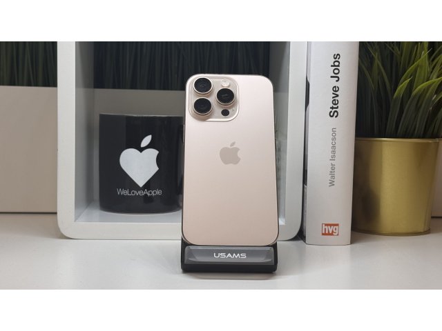 iPhone 16 Pro, 256GB, Sivatagi Titán, Számla, 2 Év Garancia