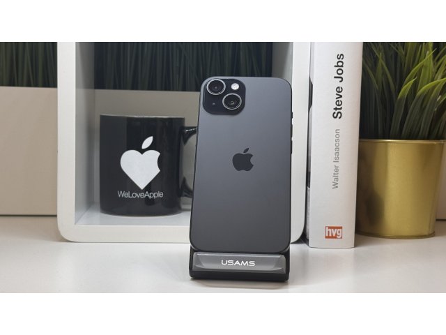 iPhone 15, 128GB, Fekete, Számla, 2 Év Garancia