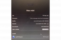 Mac mini 2018 asztoszürke