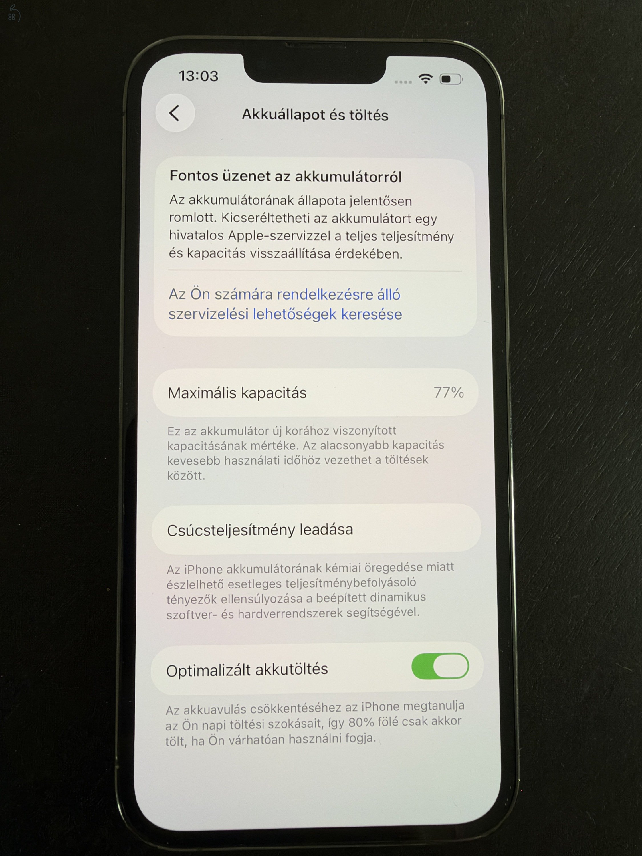 iPhone 13 Pro Graphite szürke 128GB