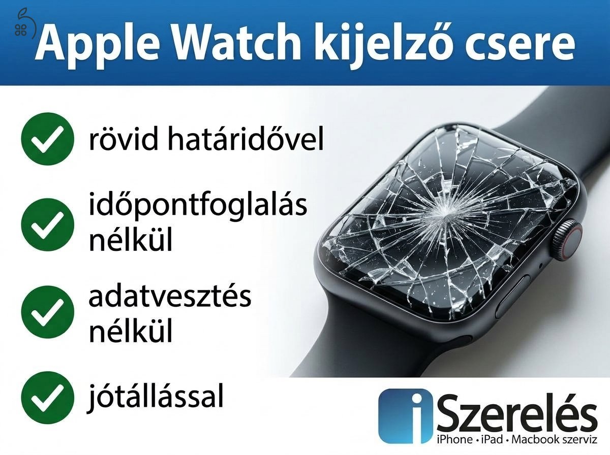 Betört vagy hibás az Apple Watch kijelzője? (iSzerelés.hu)