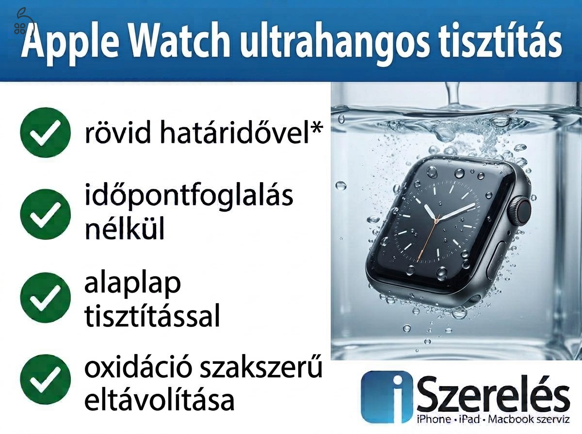 Víz érte az Apple Watch órádat? Mi tudjuk a megoldást!
