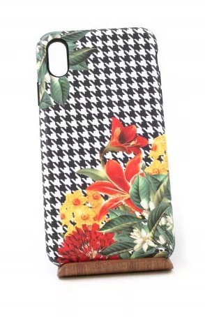 CR - iPhone XS Max Pepita virág mintás erősített műanyag telefontok