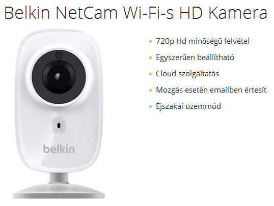 Nem képtelenség: Belkin NetCam Wi-Fi-s HD Kamera
