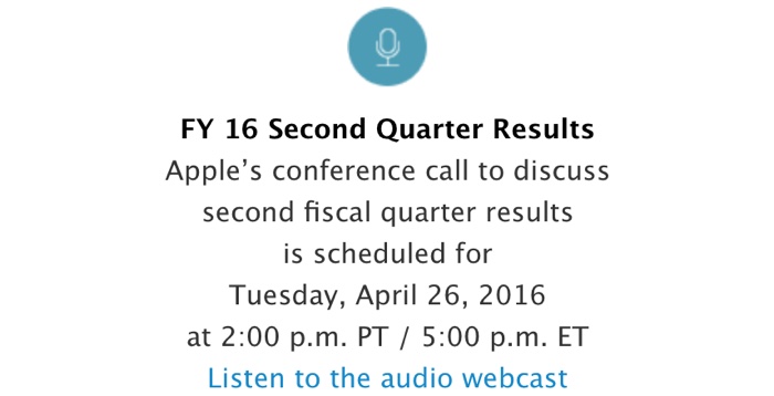 Április 26-án érkezik az Apple Q2-es pénzügyi jelentése