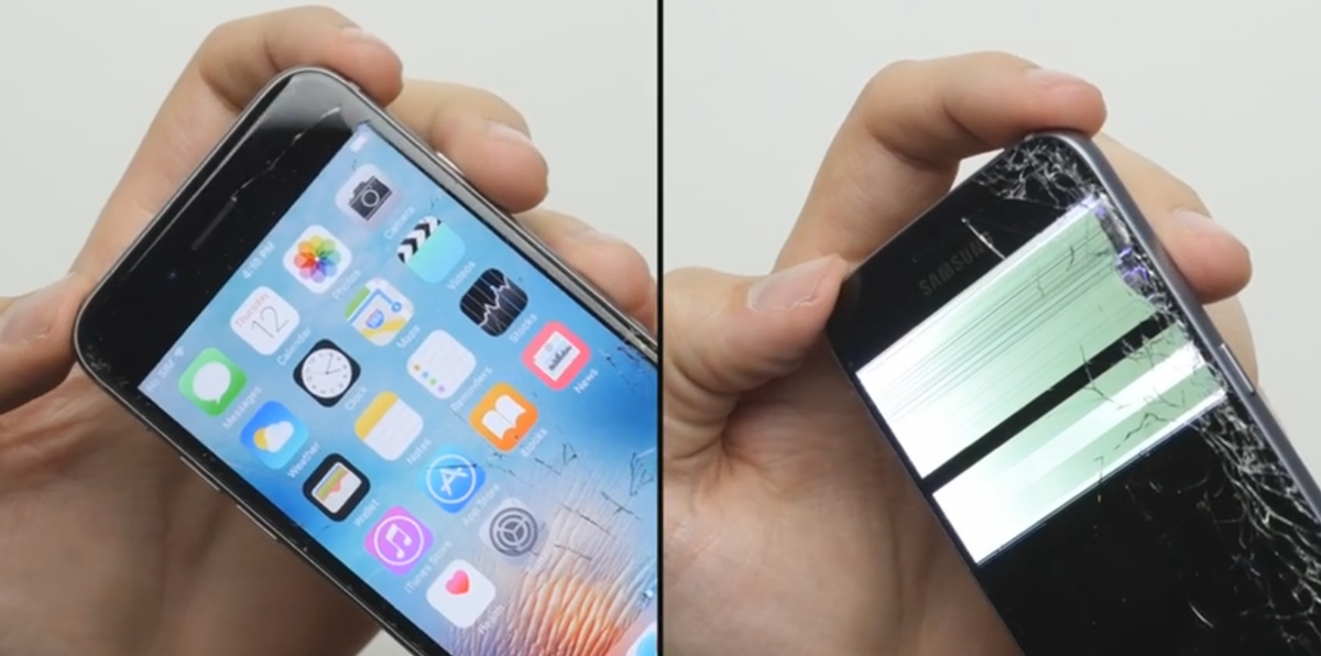 Videó: így törik az iPhone 6s és a Galaxy S7