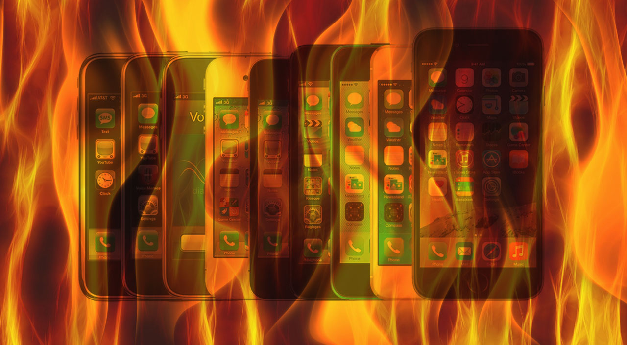 Felgyújtottak tíz iPhone-t, hogy megtudják melyik bírja jobban...