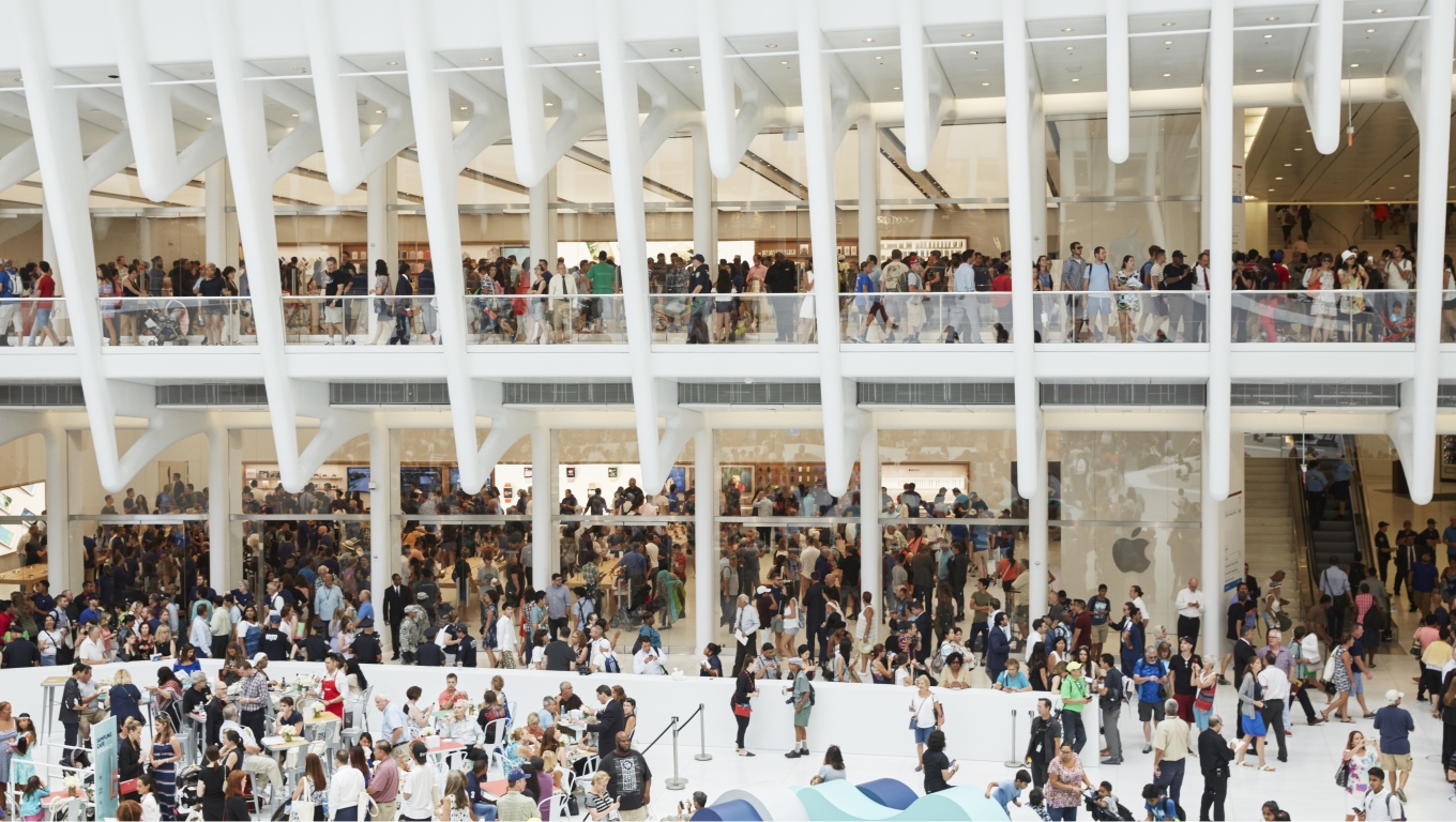 Óriási Apple Store nyílt az új World Trade Centerben