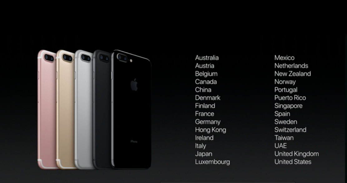 iPhone 7 hivatalos megjelenések