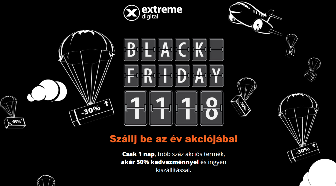 Black Friday 2016: Extreme Digital ajánlatok 