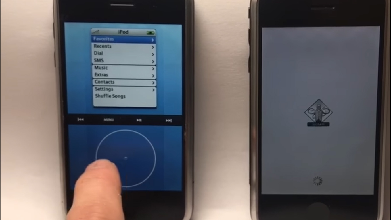 Videó az iOS első prototípusairól