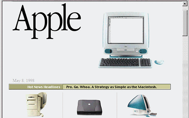 Múltidéző: Ilyen volt az Apple.com a 90-es években