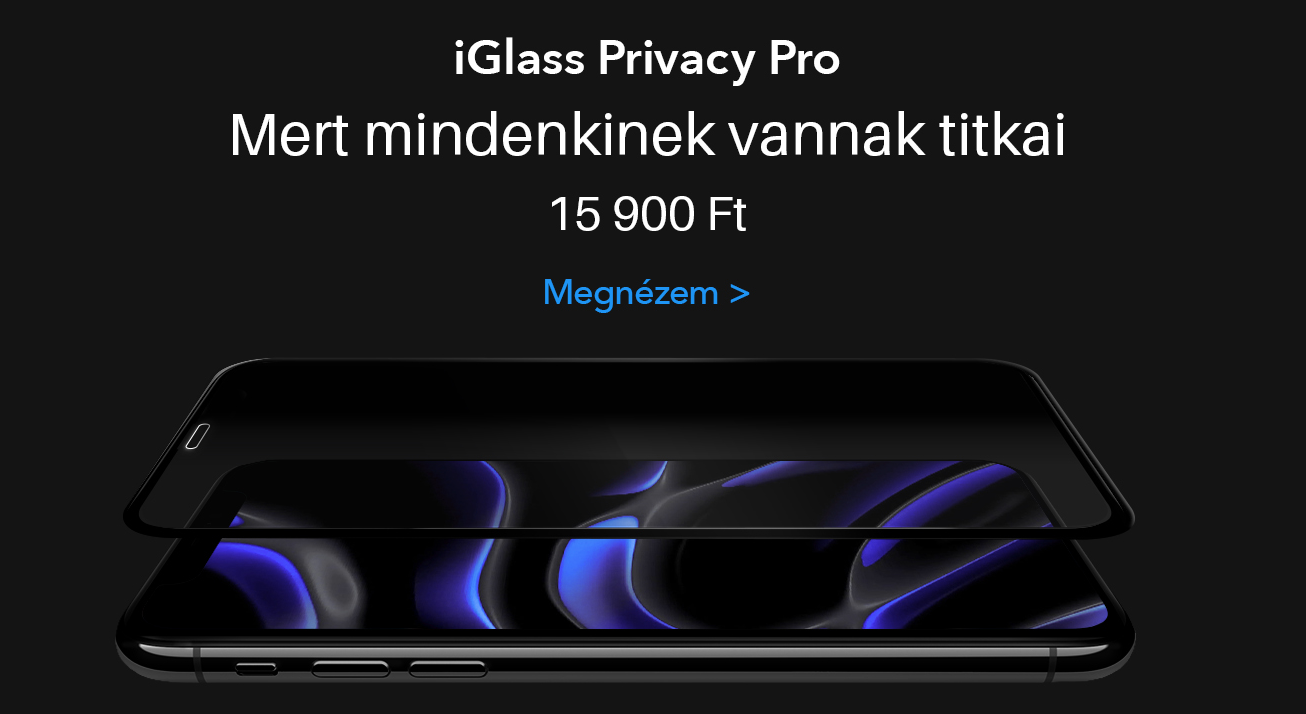 Új iGlass Privacy Pro, 2-az 1-ben üvegfólia - Mert mindenkinek vannak titkai!