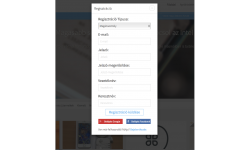 HasznaltAlma regisztrációs ablak