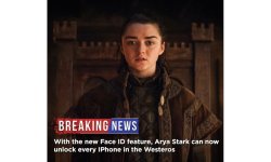 Az új FaceID használatával Arya Stark képes Westeros összes iPhone-ját feloldani