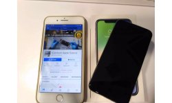 iPhone X ezüst hands-on display