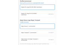 Grafikus processzor és Magic Mouse vagy Magic Trackpad